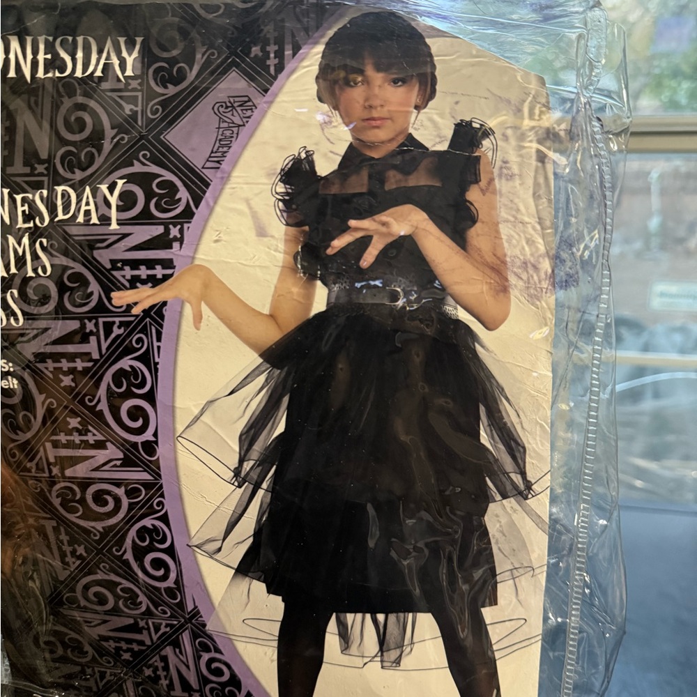Kids Black Dress with Ruffle Details